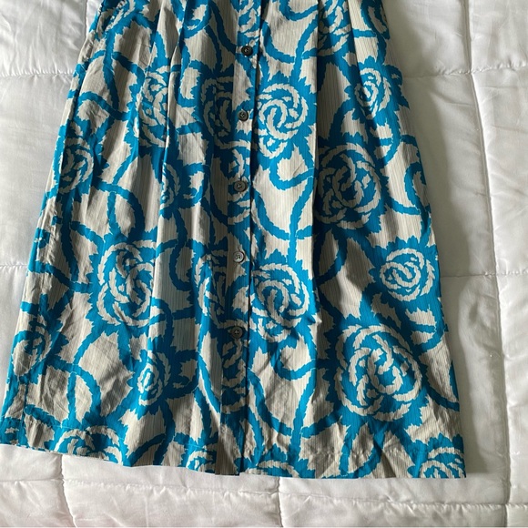 Dries Van Noten Blue Nautical A Line Buttoned Dress - Picture 2 of 10